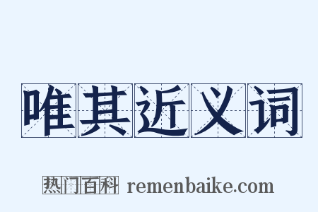 唯其近义词是什么意思的图片